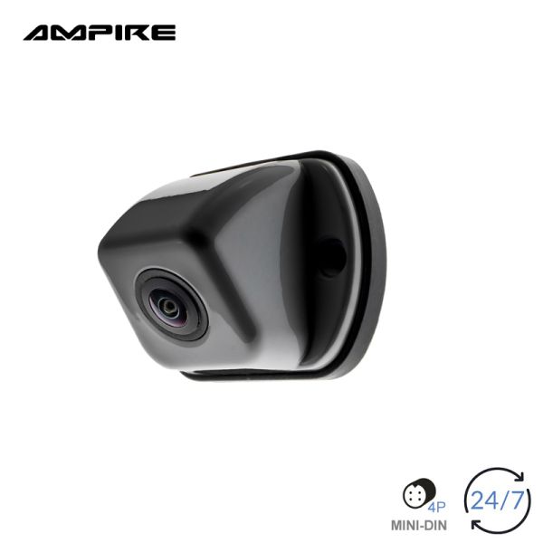 Ampire KV802-BLK - Color rear view camera, surface-mounted, 140° wide-angle lens, 15m, black lacquered