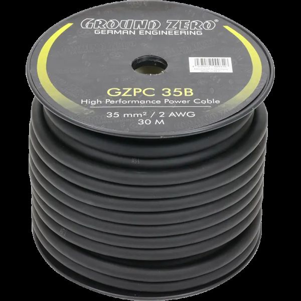 Ground Zero GZPC 35B - 35 mm² High-Quality CCA Stromkabel – schwarz