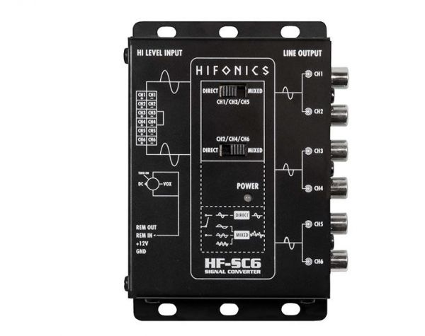 Hifonics HF-SC6 - 6-Kanal "High/Low Level" Konverter