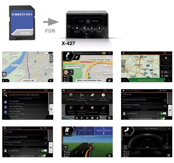 XZENT X-MAP27-PC1 - Optionale Navigationssoftware für XZENT X-427 