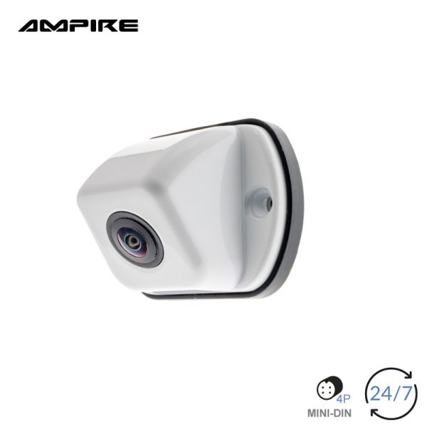 Ampire KV802-WHI - color rear view camera, surface-mounted, 140° wide-angle lens, 15m, white lacquered