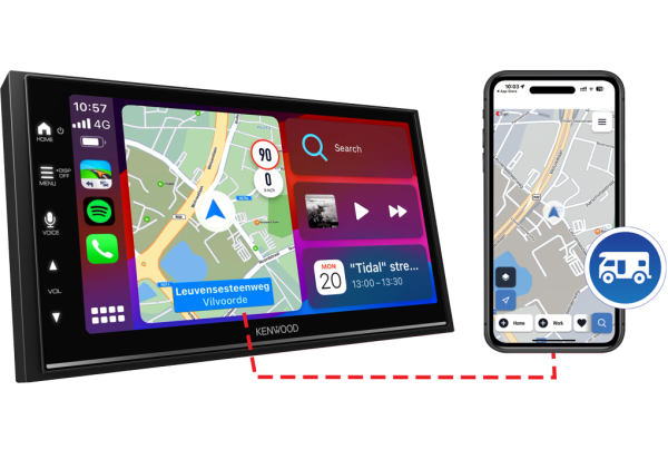 Kenwood DMX7722DABCAMPER - 2-DIN moniceiver including license for Sygic GPS navigation app