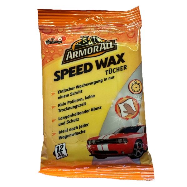 Armor All Speed Wax Wipes Paint Protection Gloss