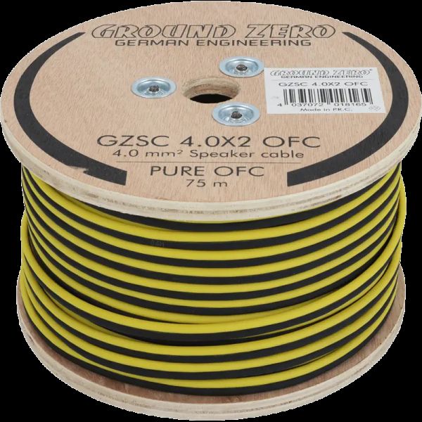 Ground Zero GZSC 4.0X2 OFC - 2x 4 mm² OFC Lautsprecherkabel