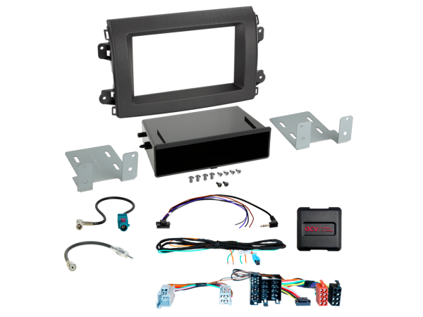 ACV 2-DIN Radioblende Kit mit Fach für Citroen/Fiat/Opel
