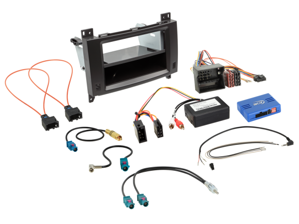 ACV 611190-37-4 - 2-DIN Kit mit Fach Mercedes Fahrzeuge LFB/analog/Antenne
