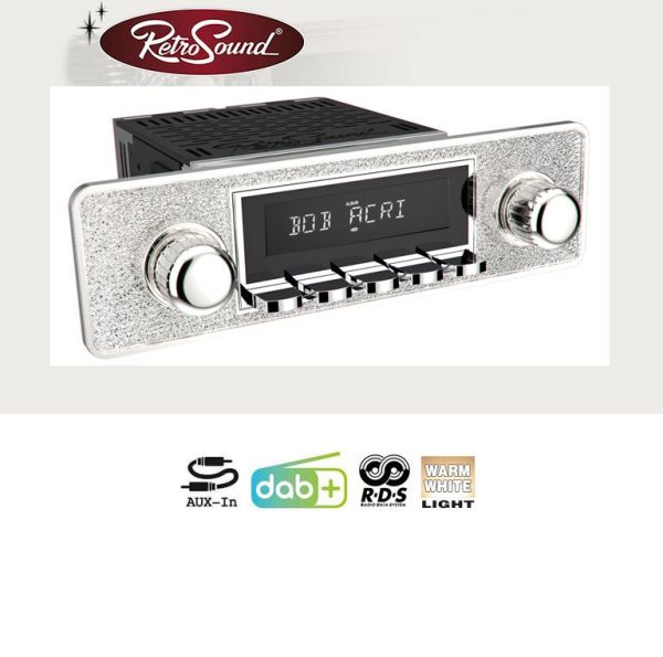 RetroSound RSD-SILVER-1DAB - "MOTOR-1DAB"-DAB+ Komplett-Set "Silver"