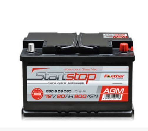 Panther Start-Stop AGM 58009 - 80 Ah, Batteries