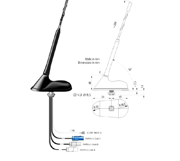 Blaupunkt Dachantenne DAB-A-GPS-a