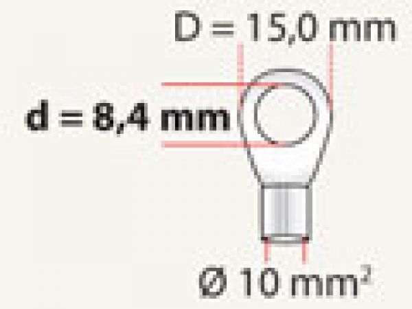 GoldLine Ring Terminal 10 mm² - 4er Set
