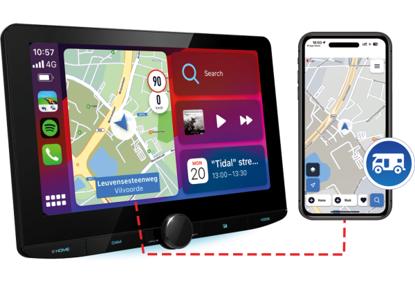 Kenwood DMX 9720XDS Camper - 2-DIN Moniceiver inklLizenz für Sygic GPS Navigations App