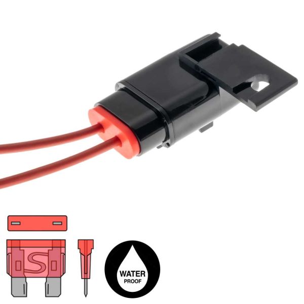 Ampire XSM4 - ATO fuse holder for 2.5/4mm² cables, waterproof