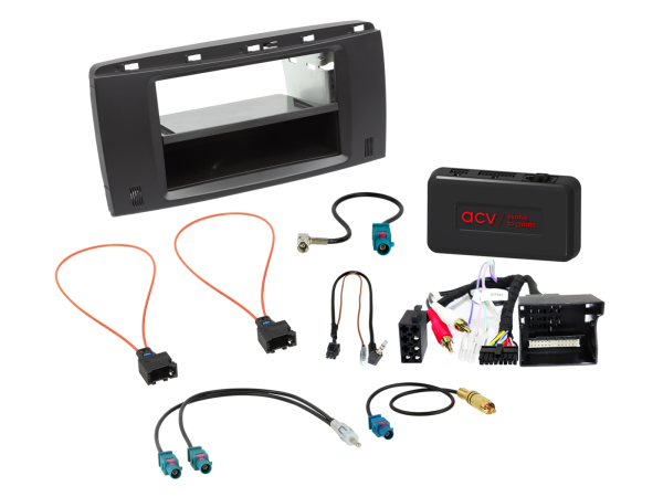 ACV 611190-35-1 - 2-DIN kit with compartment Mercedes vehicles LFB/analog/antenna