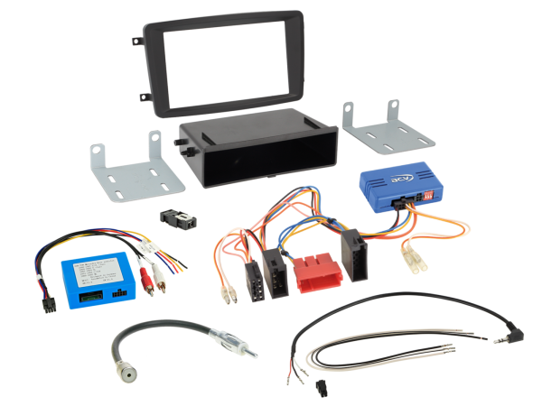 ACV 611190-42-1 - 2-DIN kit with compartment Mercedes vehicles LFB/analog/antenna