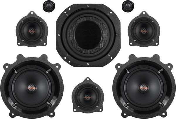 Musway TES3YSET1 - Vehicle-specific 8-way speaker sound upgrade set suitable for Tesla Model Y & M