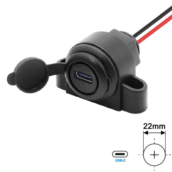 Ampire ZBU031 - USB-C charger 12/24V > USB-C, 3.1A/5V