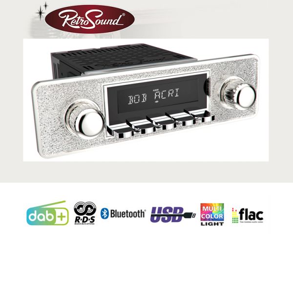 Retro Sound RSD-SILVER-7 - DAB+ Komplett-Set "Silver" mit Zubehör