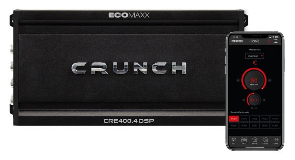 Crunch CRE400.4DSP-ISO.M29 - Class A/B Analog 4-Kanal Verstärker mit 6-Kanal Full HD Audio DSP inkl.