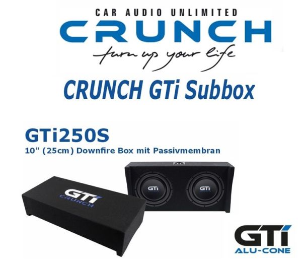 Crunch GTI250S - 25cm Gehäusesubwoofer passiv
