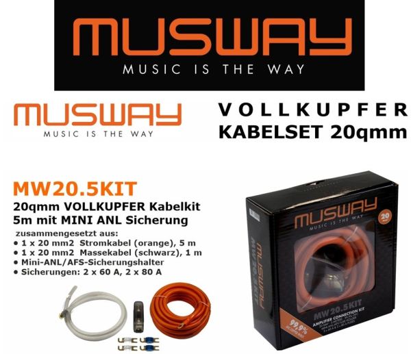 Musway MW 20.5KIT - 20mm² Kabelkit