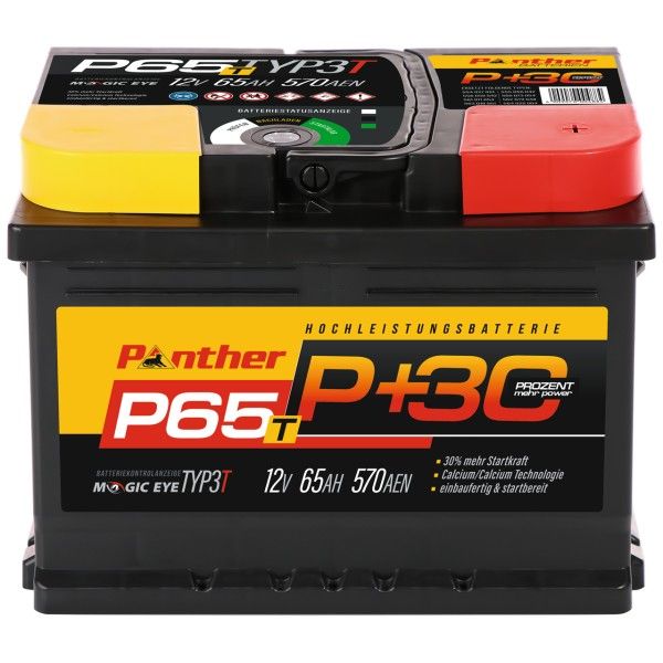 Panther P+65T Black Edition - 65 Ah