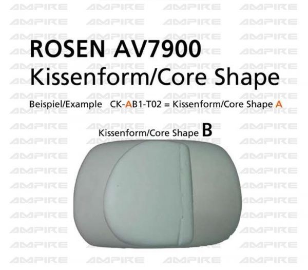 ROSEN Replacement pad for AV7900 Headrests, BA2, B13