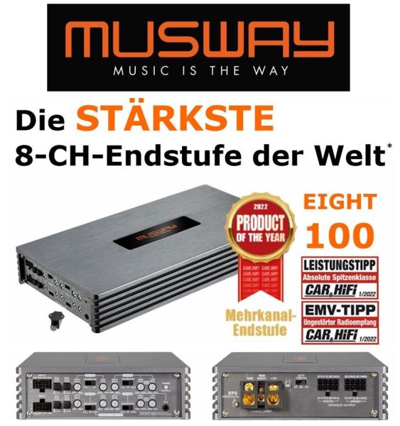 Musway Digitaler 8-Kanal Verstärker