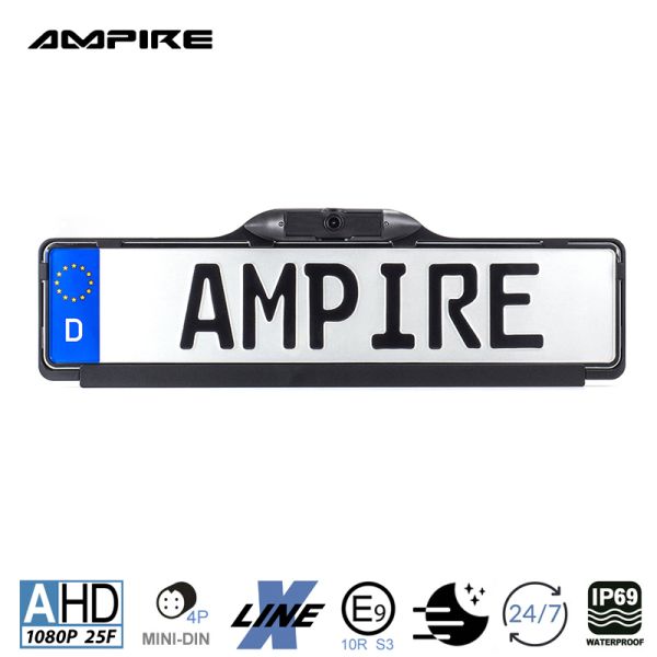 Ampire KCA505 - License plate camera, guide lines, mirrored/anti-reflective, 120°