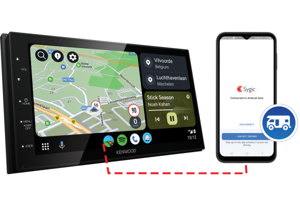 Kenwood DMX5020DABCAMPER - 2-DIN moniceiver including license for Sygic GPS navigation app