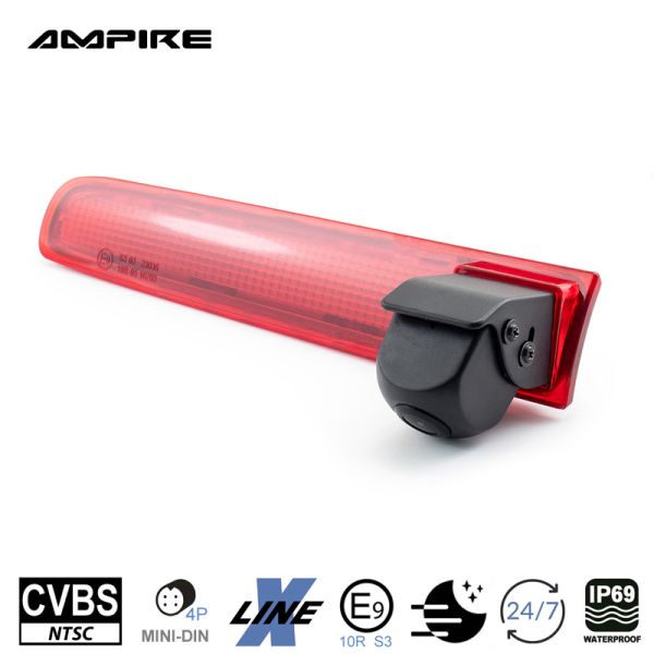 Ampire KVX-T6-F - Rear view camera for Volkswagen T5 and T6 / T6.1 with wing doors up to MY2021