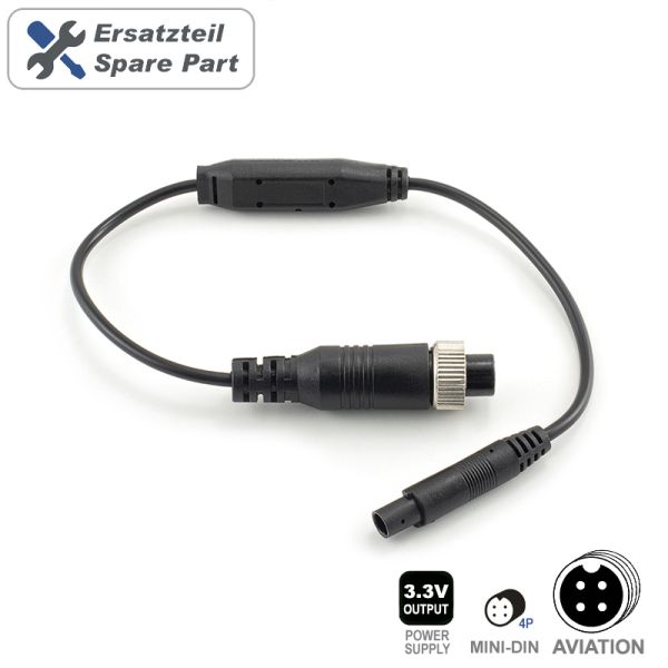 Ampire AK1009 - Adapterkabel 4-pol. AVIATION auf 4-pol. MINI-DIN mit Netzteil