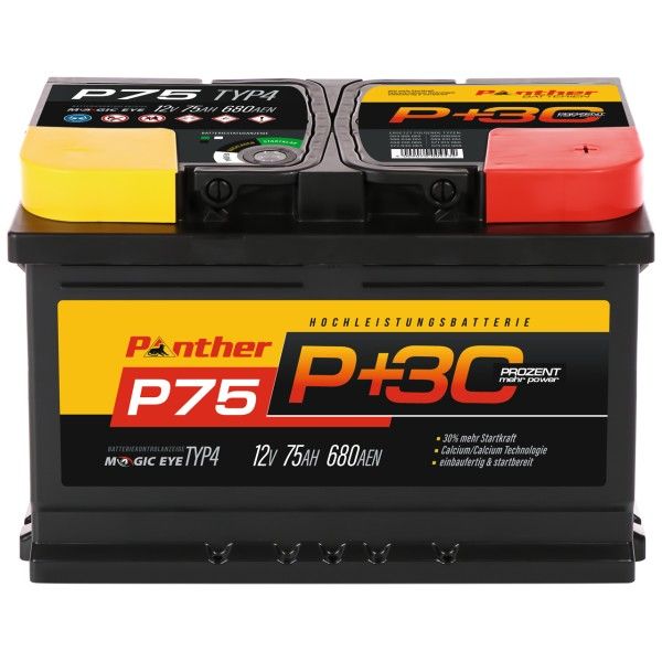Panther P+75 Black Edition - 75 Ah