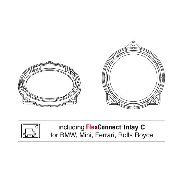 Helix CFMK100 BMW.3 (FDM) - 10cm adapter rings for BMW, Mini