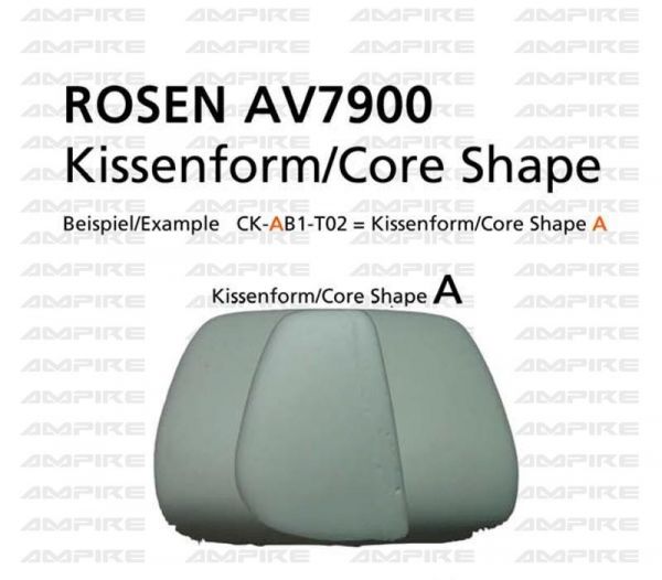 ROSEN Replacement pad for AV7900 Headrests, AB1, B28