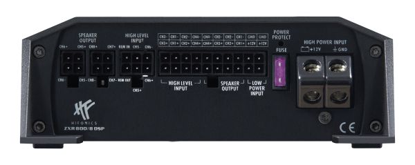 Hifonics ZXR800/8DSP - Class A/B Analog 8-Kanal Verstärker mit 10-Kanal DSP Prozessor