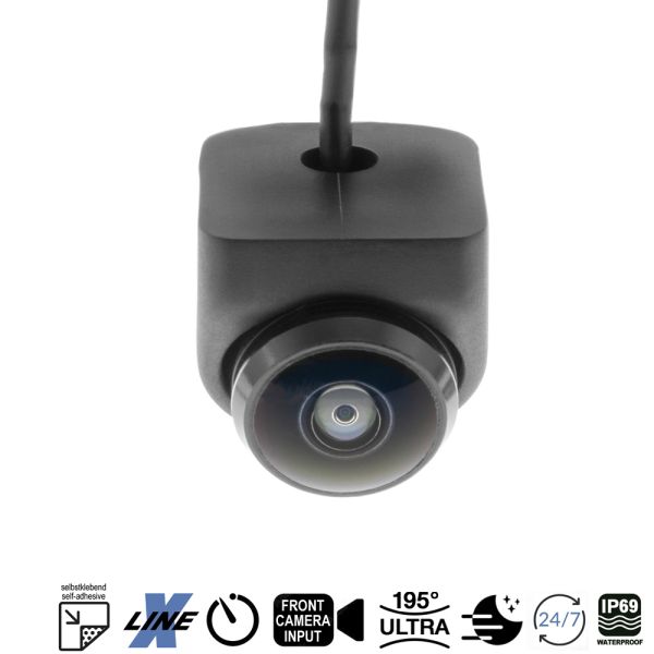 Ampire KCX903 - Mini color rear view camera, self-adhesive with 195°, front camera input