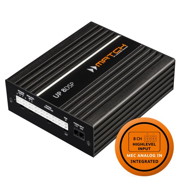 Match Up 8DSP - 8-channel amplifier including MEC analogue IN