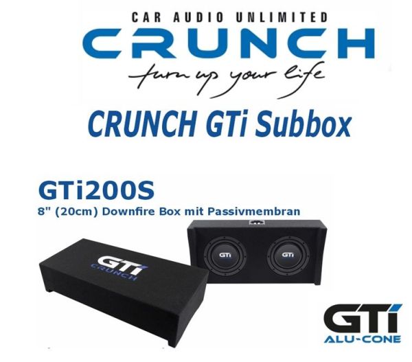 Crunch GTI200S - 20cm Gehäusesubwoofer passiv