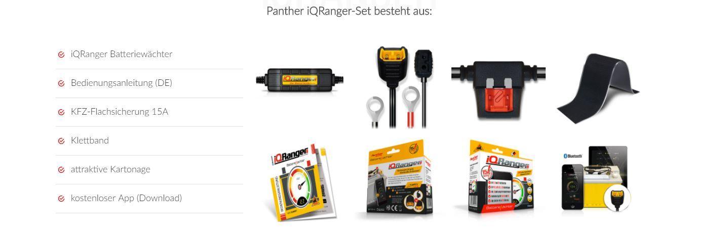 Panther Batteriewächter iQRanger für 6/12/24 Volt, Bluetooth