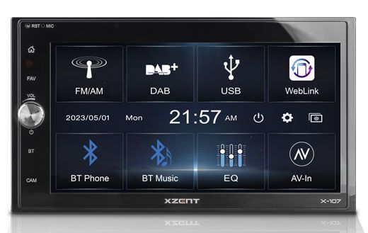 XZENT X-107 - 2-Din Infotainer mit DAB und Weblink Cast