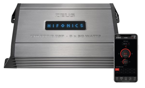 Hifonics ZXR800/8DSP - Class A/B Analog 8-Kanal Verstärker mit 10-Kanal DSP Prozessor