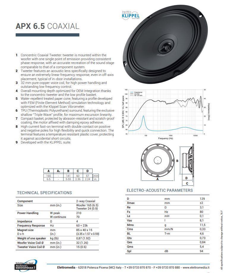 audison prima apx 6.5