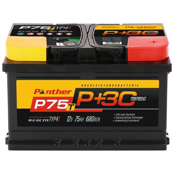 Panther P+75T Black Edition - 75 Ah