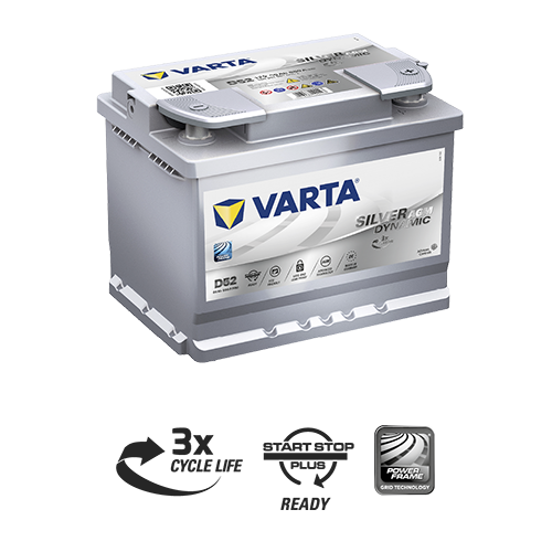 Varta Silver Dynamic AGM D52 12V 60AH - 560901068, Batterien