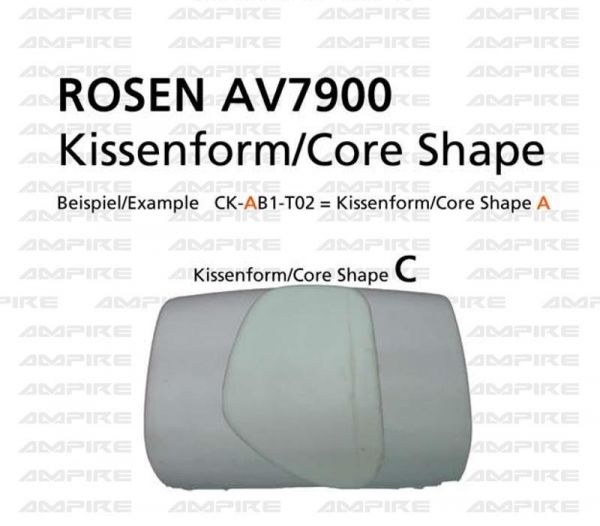 ROSEN Replacement pad for AV7900 Headrests, CB1, B03